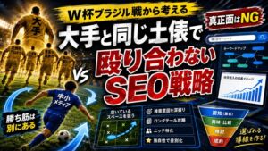 W杯ブラジル戦から考える、大手と同じ土俵で殴り合わないSEO戦略