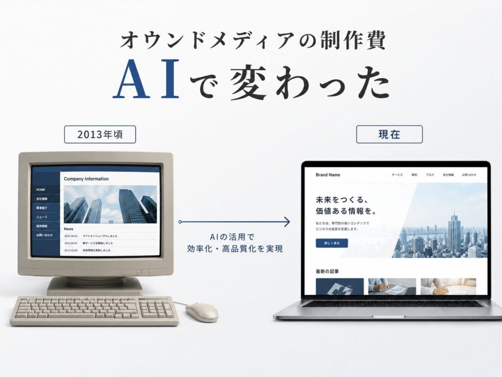 オウンドメディアの制作費は、AIで変わった。