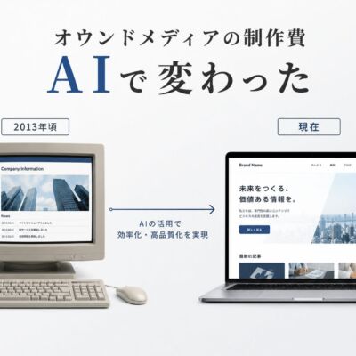 オウンドメディアの制作費は、AIで変わった。