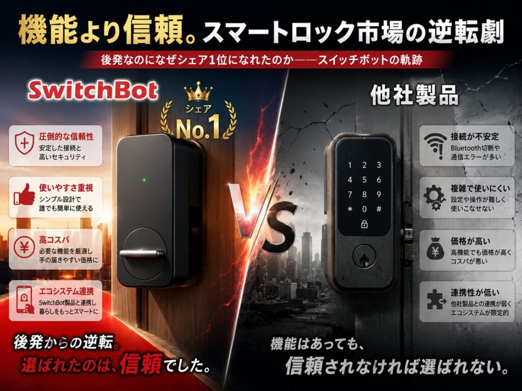 機能より信頼。スイッチボットがシェア率No.1の理由　スマートロック市場の逆転劇