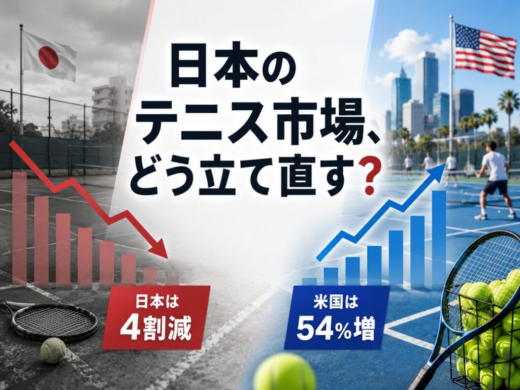 テニス人口は4割減、でも米国は54%増。下がり続ける日本のテニス市場を、マーケターならどう立て直すか