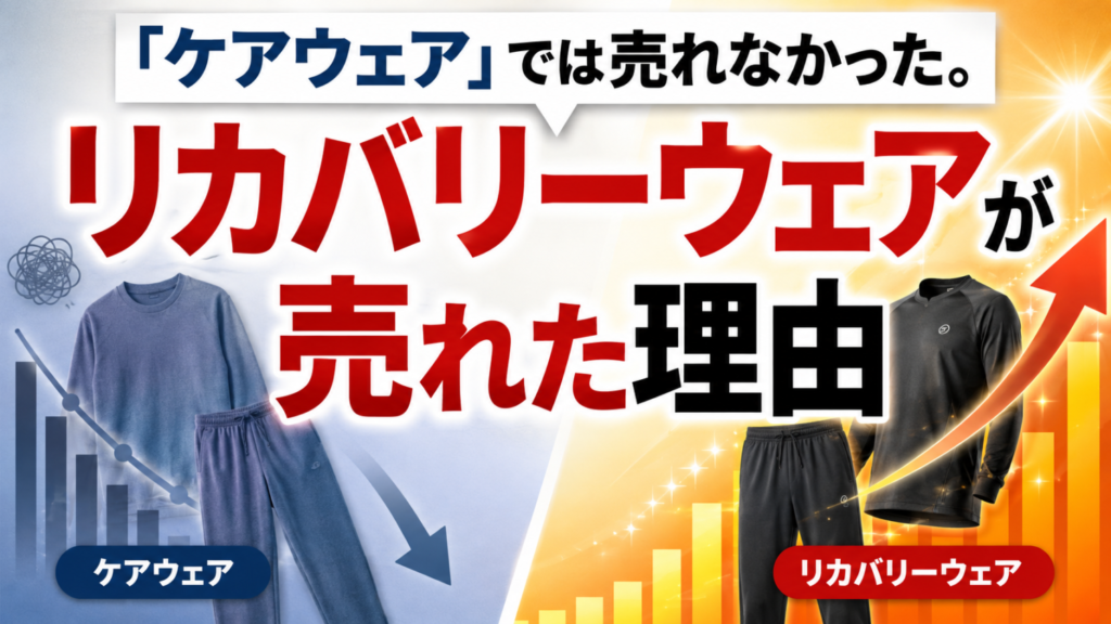 「ケアウェア」では売れなかった。リカバリーウェアが売れた理由