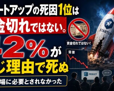 スタートアップの死因1位は資金切れではない。42%が同じ理由で死ぬ